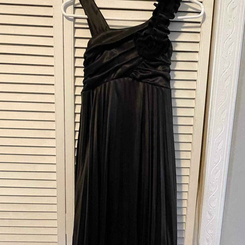 Girls My Michelle black satin dress size 12